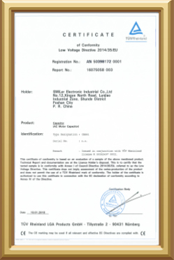 Standard: EU CE CERTIFICATE